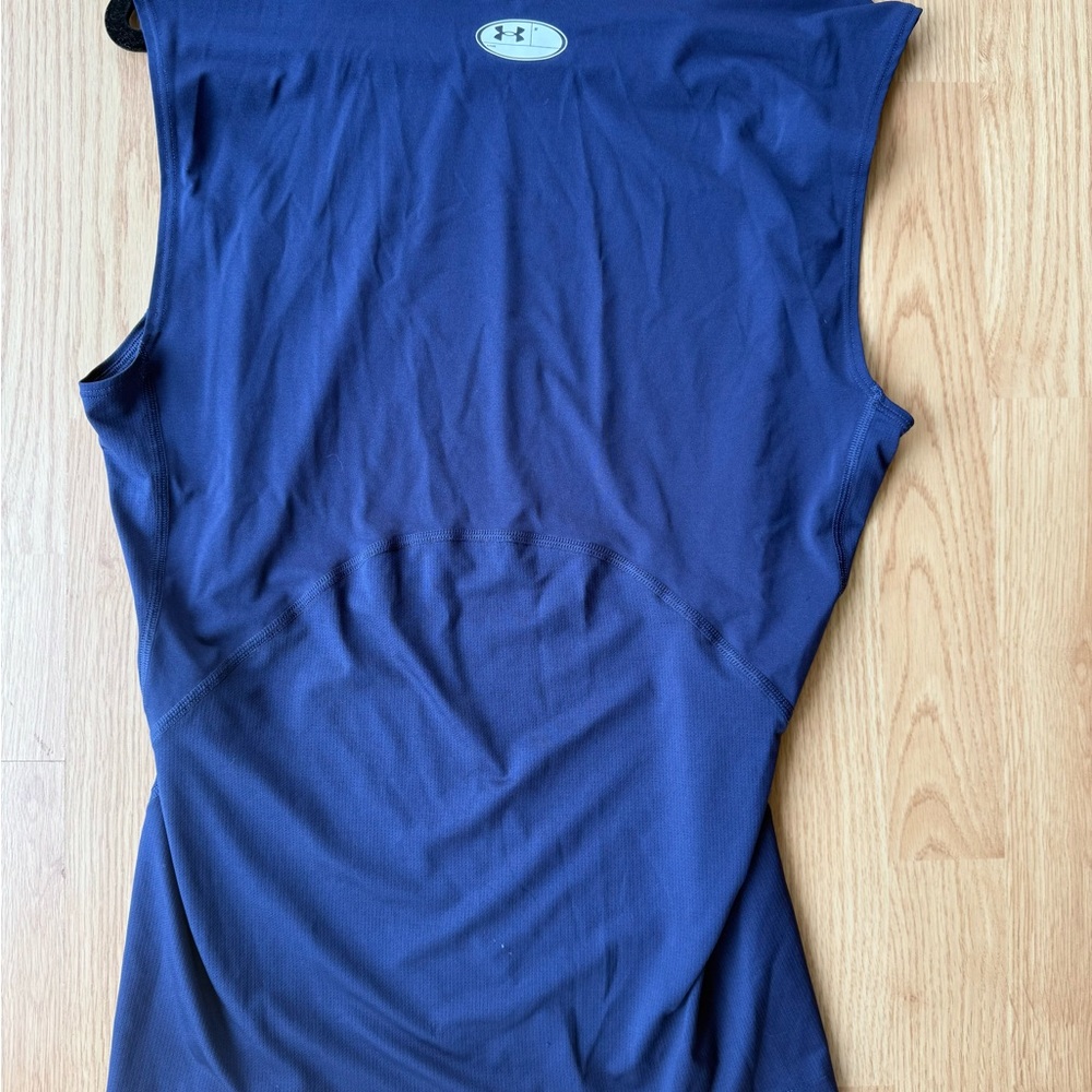 Under Armour Men's Dark Blue Performance Tank - Picture 3 of 3